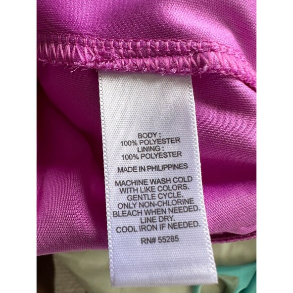 Express Chiffon High Neck Triple Open Back Keyhole Open Elastic Bottom Blouse M - Picture 7 of 8